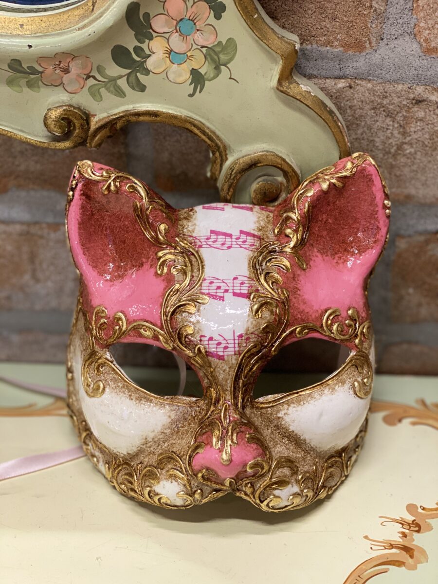 Stampo in plastica per maschera in cioccolato - carnevale veneziana gnaga  gatto